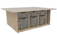 Bouwtafel dubbelzijdig Grey Craft Oak Tangara Groothandel voor Kinderopvang inrichting